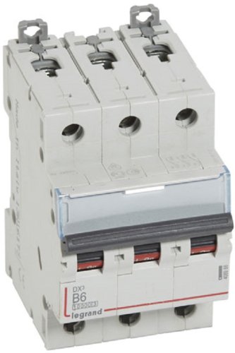 Выключатель автоматический Legrand DX3-E 10000 3п 6А B 16кА картинка